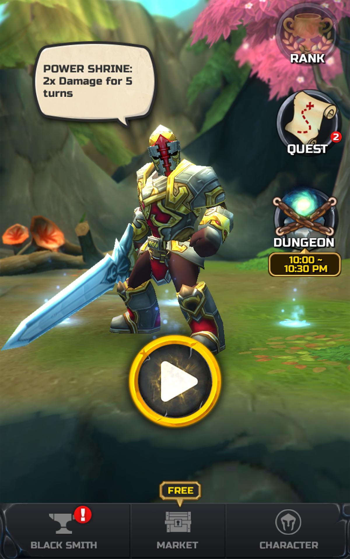 Cuplikan Layar Game Jump Warrior: Nonstop RPG