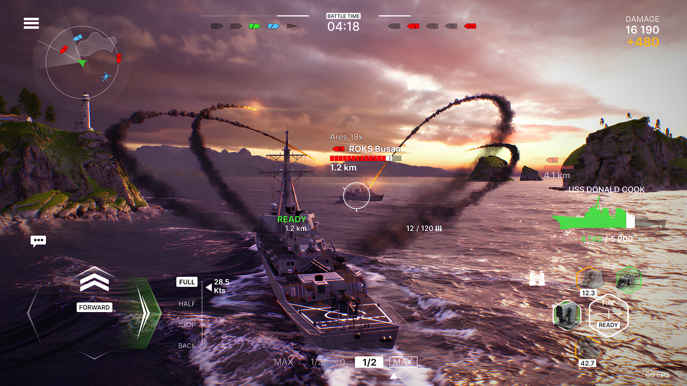 Warships Mobile 2: Naval War Game Screenshot