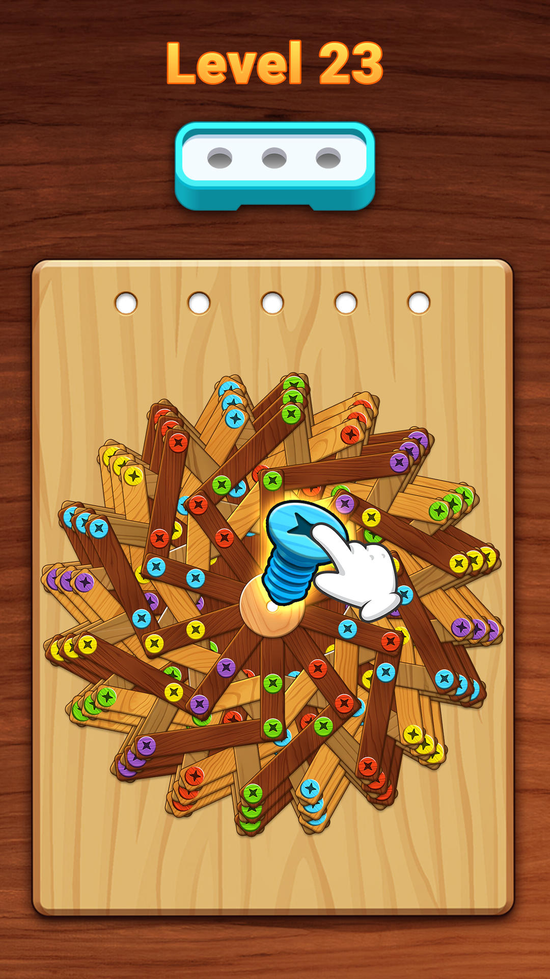 Color Wood Screw Game Screenshot