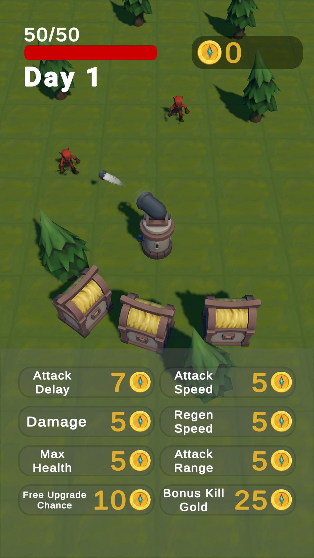 Medieval Tower Goblin Defense ゲームのスクリーンショット