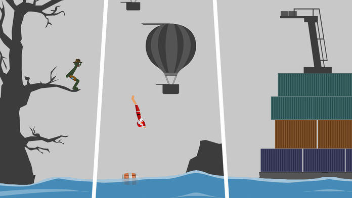 Captura de Tela do Jogo Stickman Flip Diving