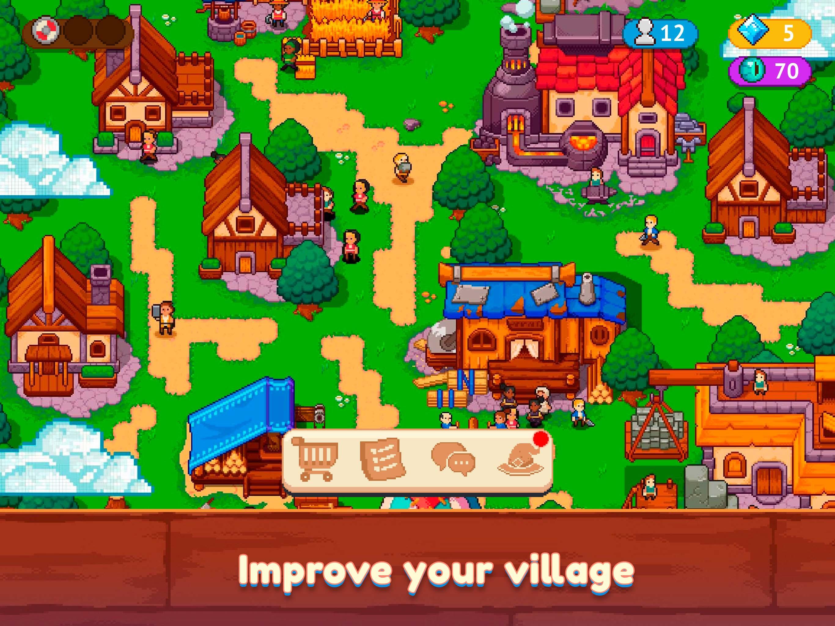 Idle Town Master - Pixel Game Game Screenshot