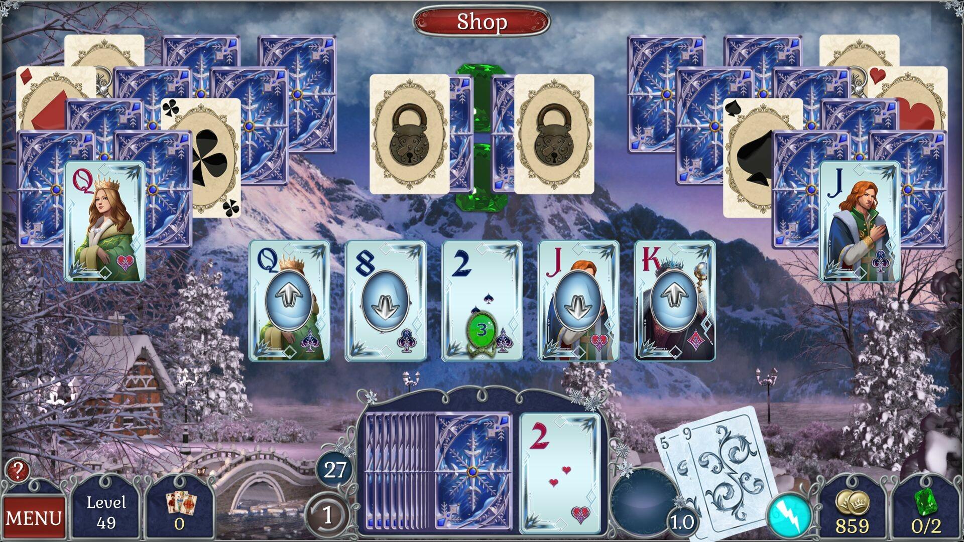 Screenshot of Jewel Match Solitaire Winterscapes 2 - Collector's Edition