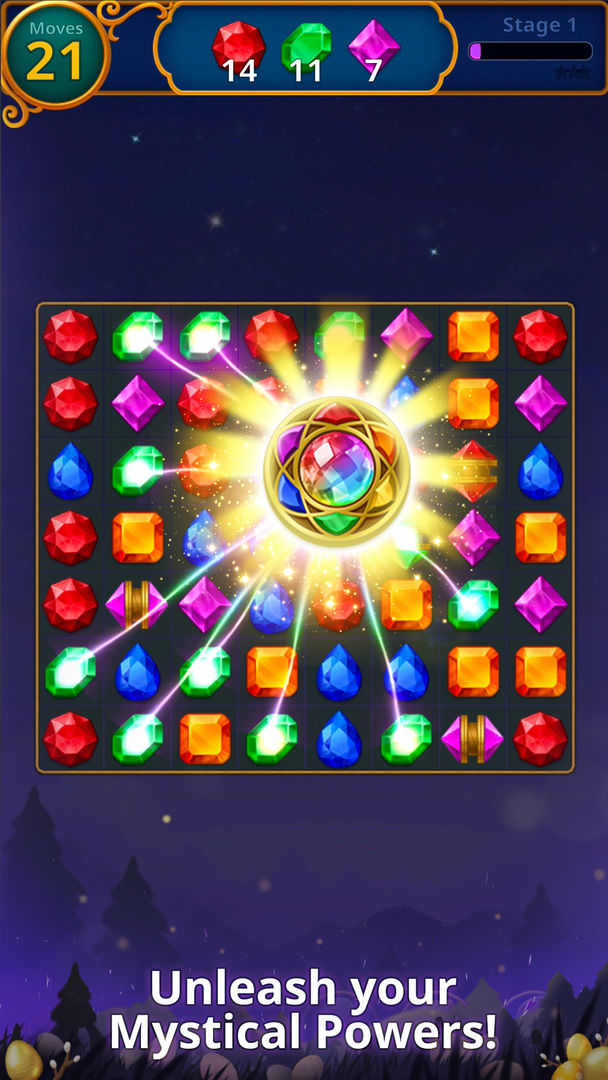 Screenshot of Jewels Magic: Mystery Match3