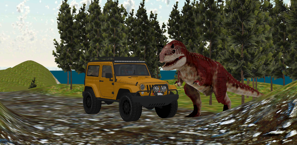 Banner of simulazione della zona di guida della jeep del dinosauro 1.1