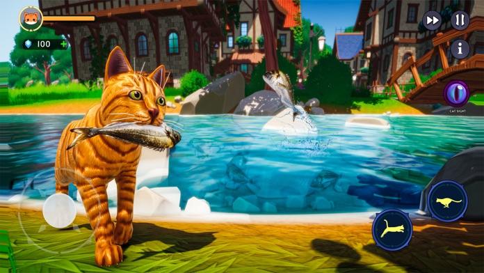 Captura de Tela do Jogo My Real Cat Sim 3D Pet Games