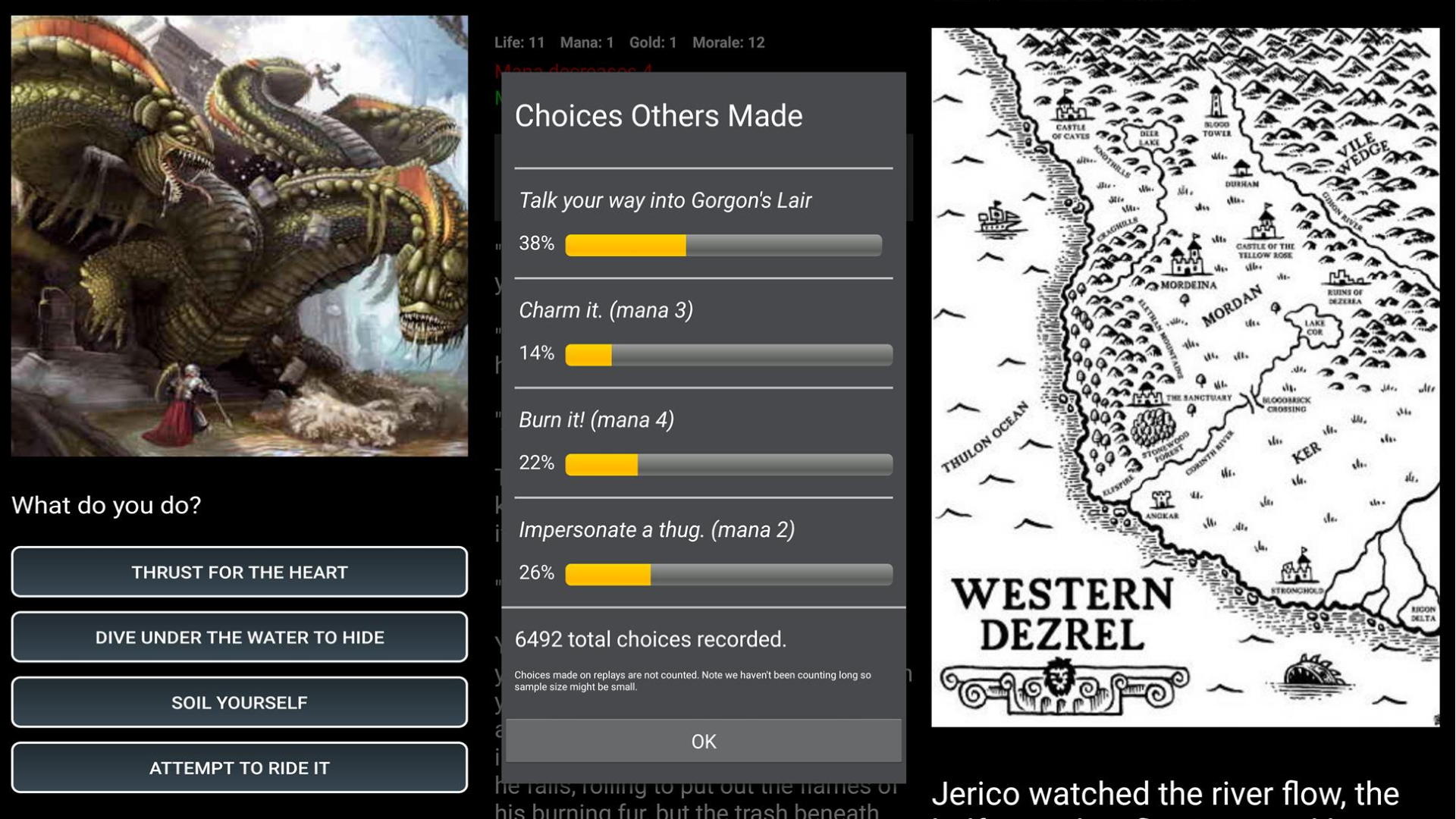 Dungeons and Decisions RPG Game Screenshot