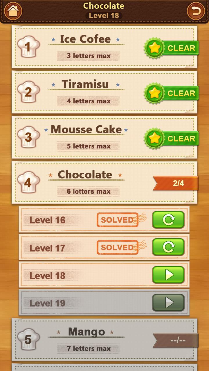 Word Cafe - A Crossword Puzzle Game Screenshot