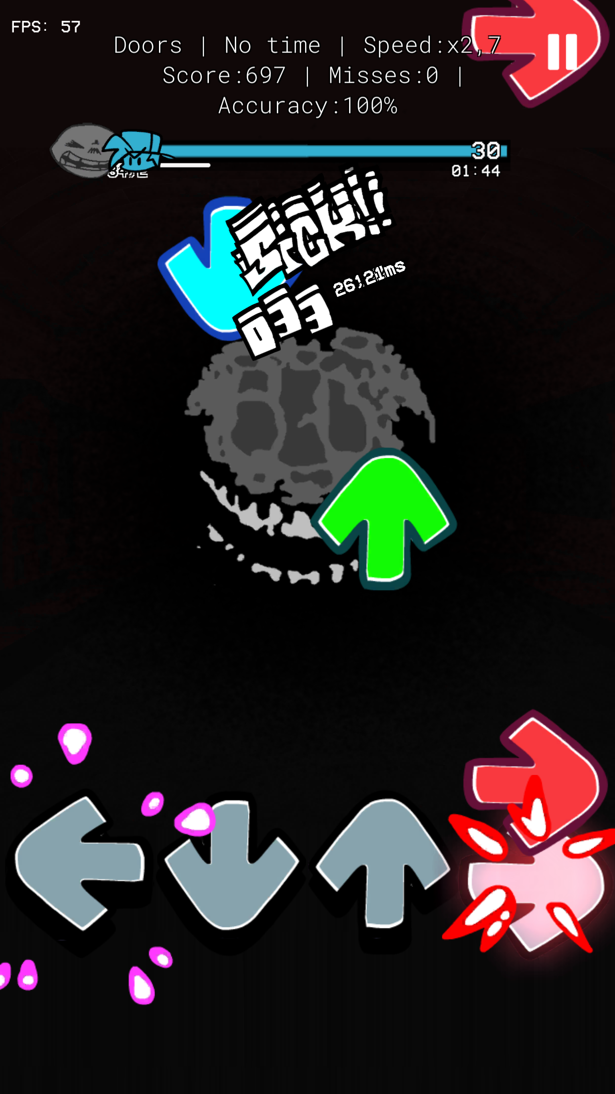 Screenshot of FNF Undertale Mix Door Lore