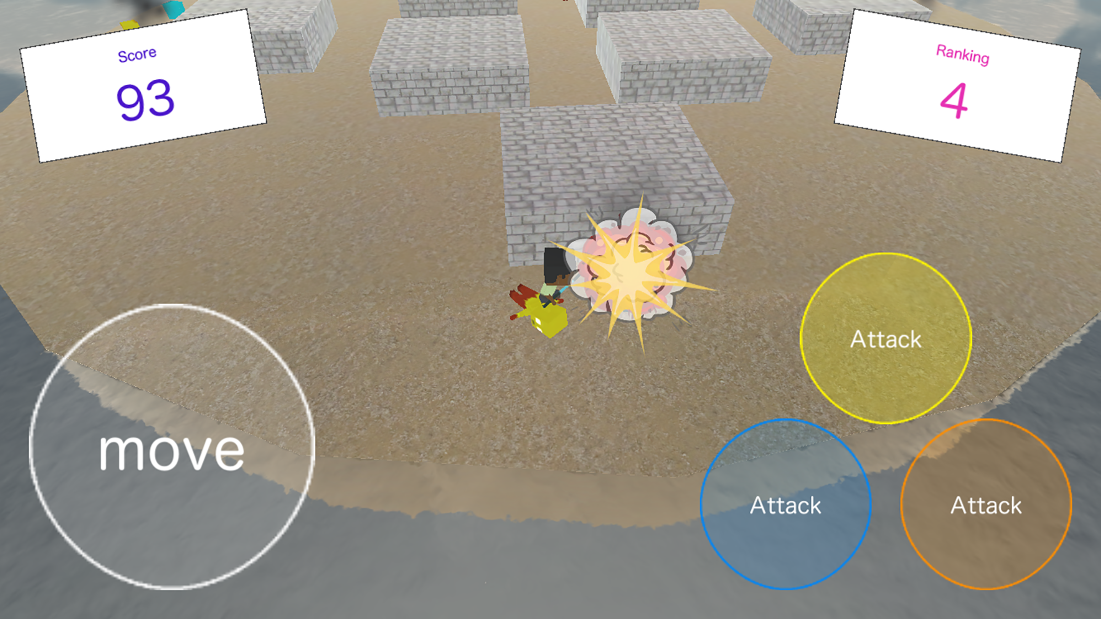 Beat the three-color zombie Game Screenshot
