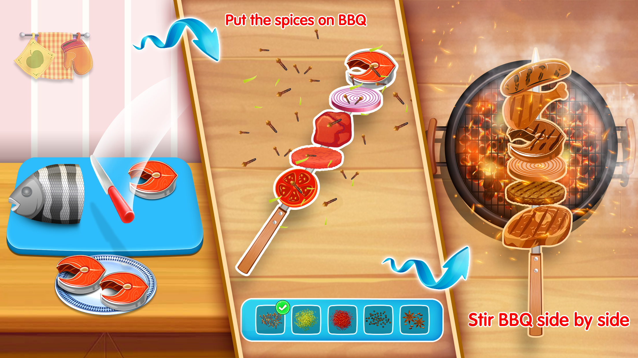 BBQ Grill Cooking Games Game Screenshot