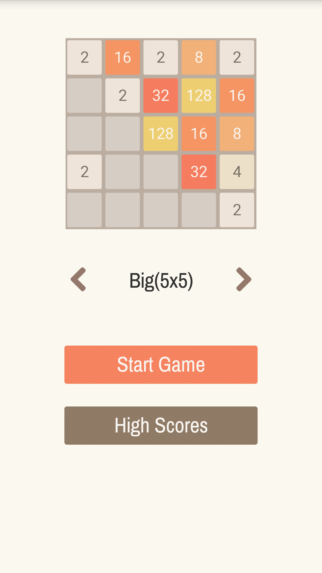 2048 Game Screenshot