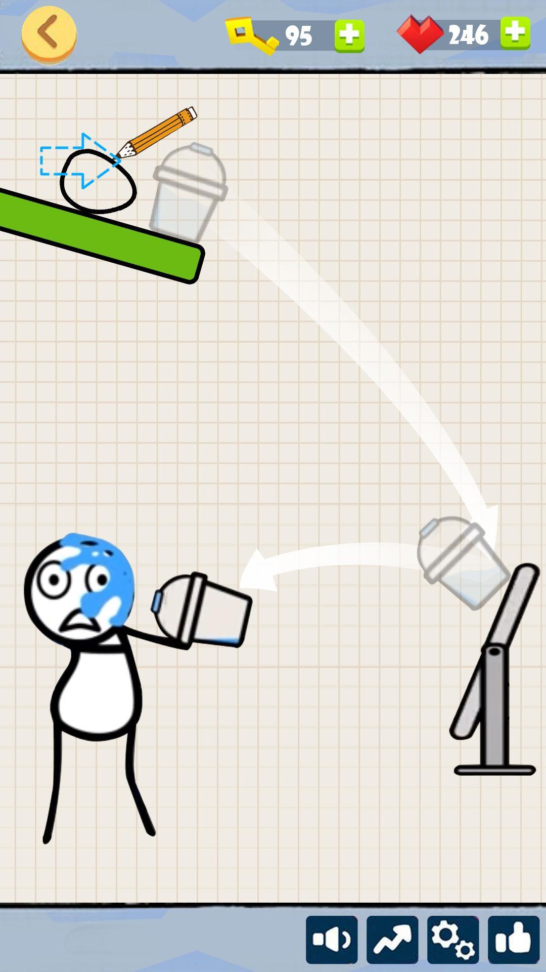 Bad Luck Stickman- Addictive draw line casual game Game Screenshot