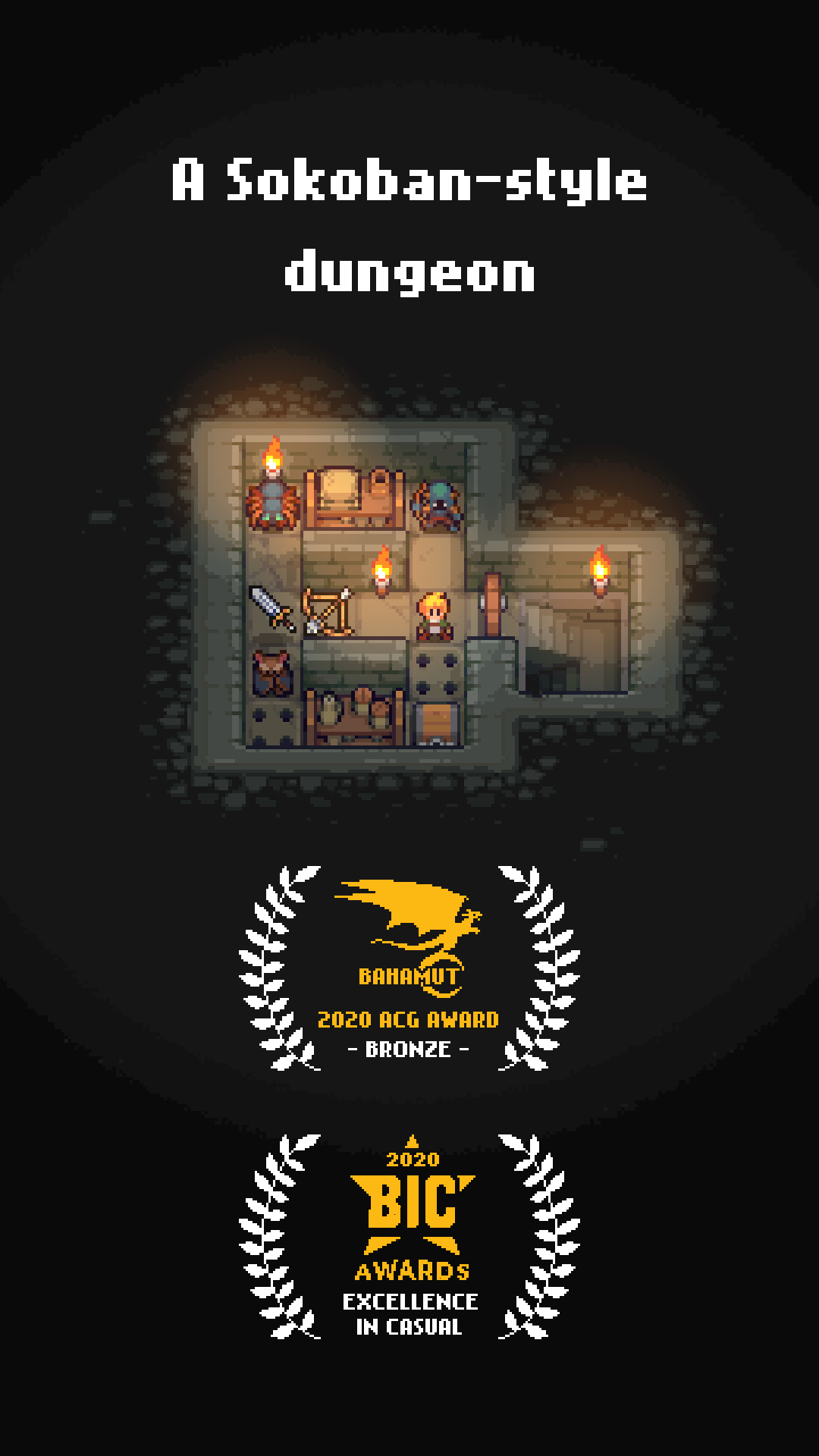 Dungeon and Puzzles - Sokoban 게임 스크린샷