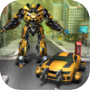 Futuristic Robot Car Fighting