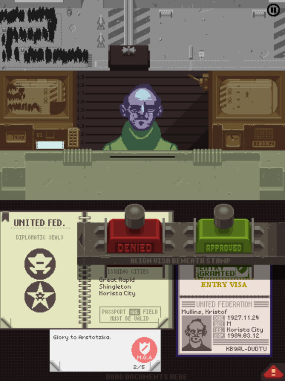 Papers, Please screenshot game