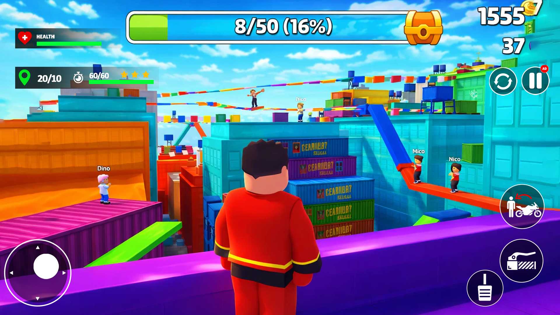 Obby Parkour Roof Race Game Screenshot