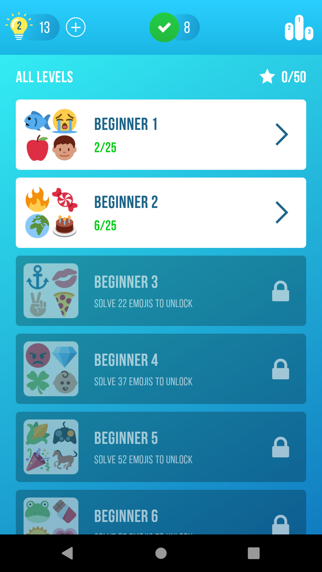 이모티콘 퀴즈 게임 스크린샷