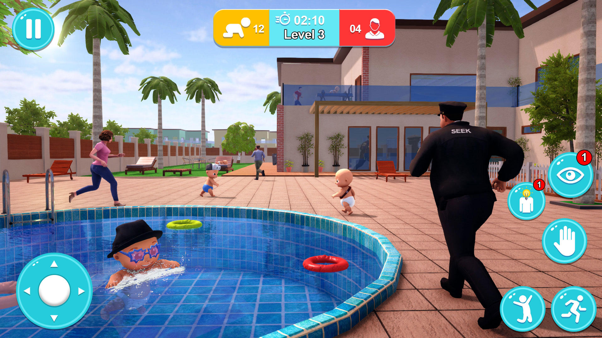 Hide and Seek Daddy PlayGround Game Screenshot