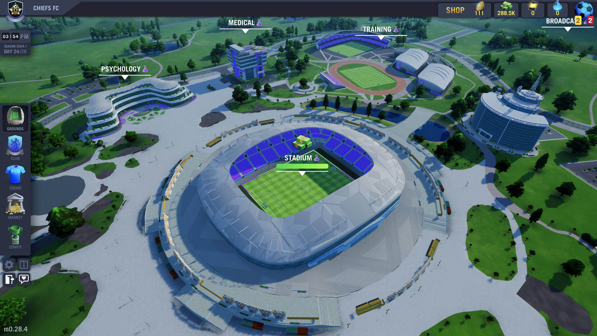 Blackout Football - Manager Game Game Screenshot