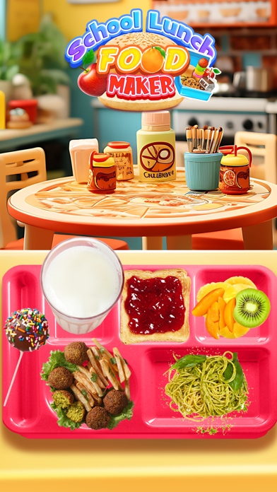 School Lunch Food Recipes 게임 스크린샷