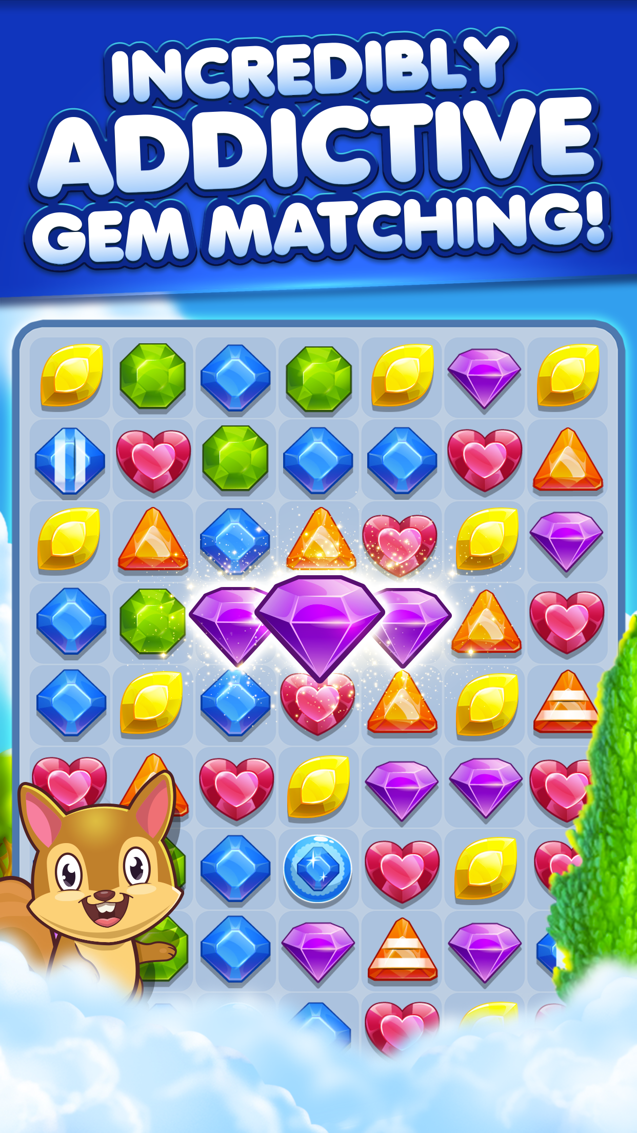 Addictive Gem - Match 3 Games Game Screenshot
