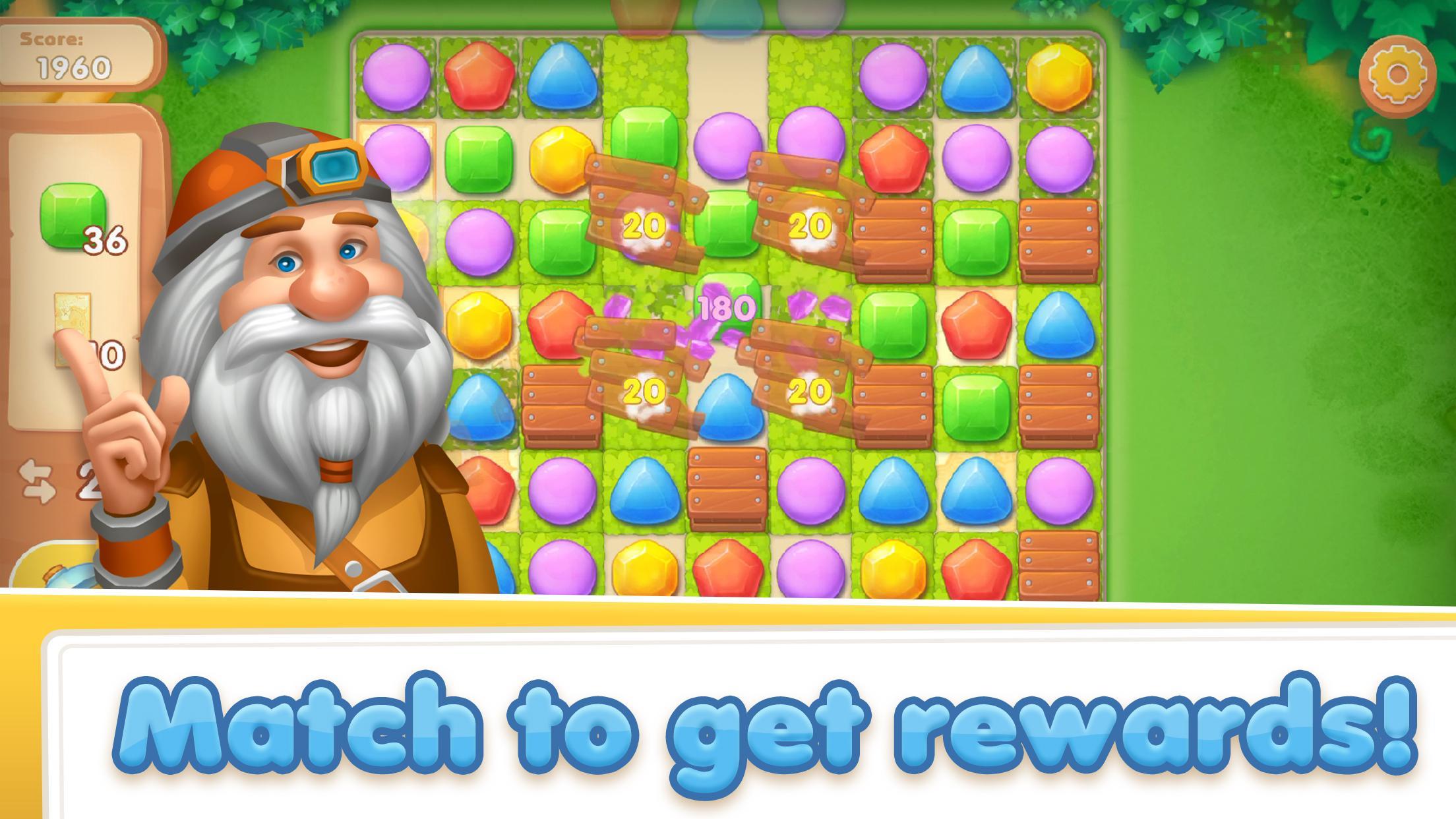 Gem Crush - The brightest game 3 puzzle! Game Screenshot