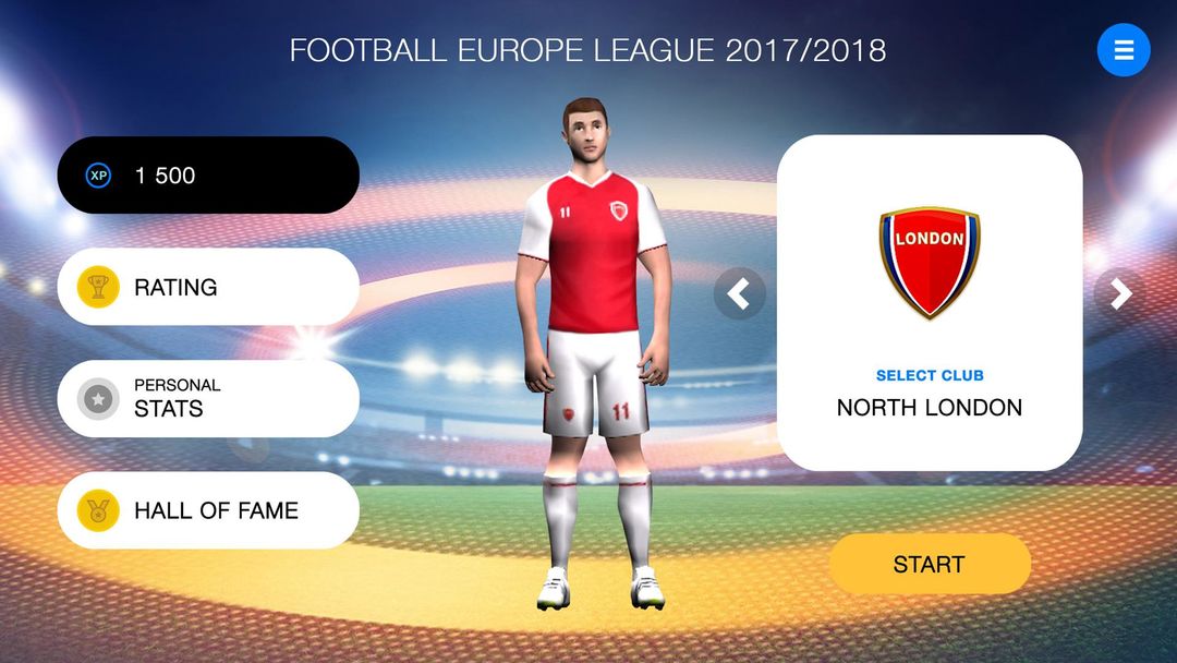 Freekick Football EUROPA League 18 게임 스크린 샷