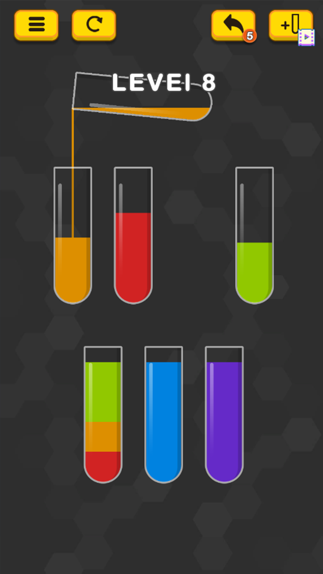 Screenshot of Water Color Sort Puzzle