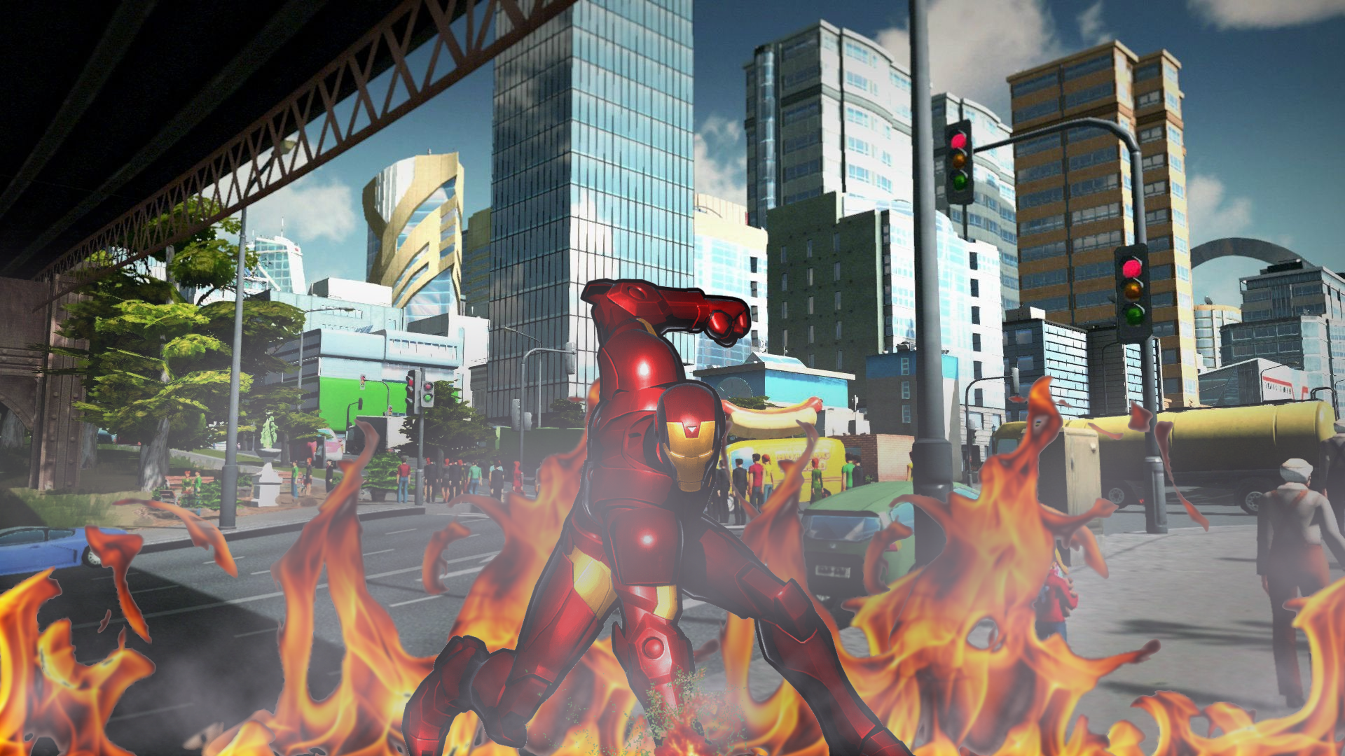 Screenshot 1 of Iron Rope Hero - ファイアストーム スーパーヒーロー 犯罪都市 1.15