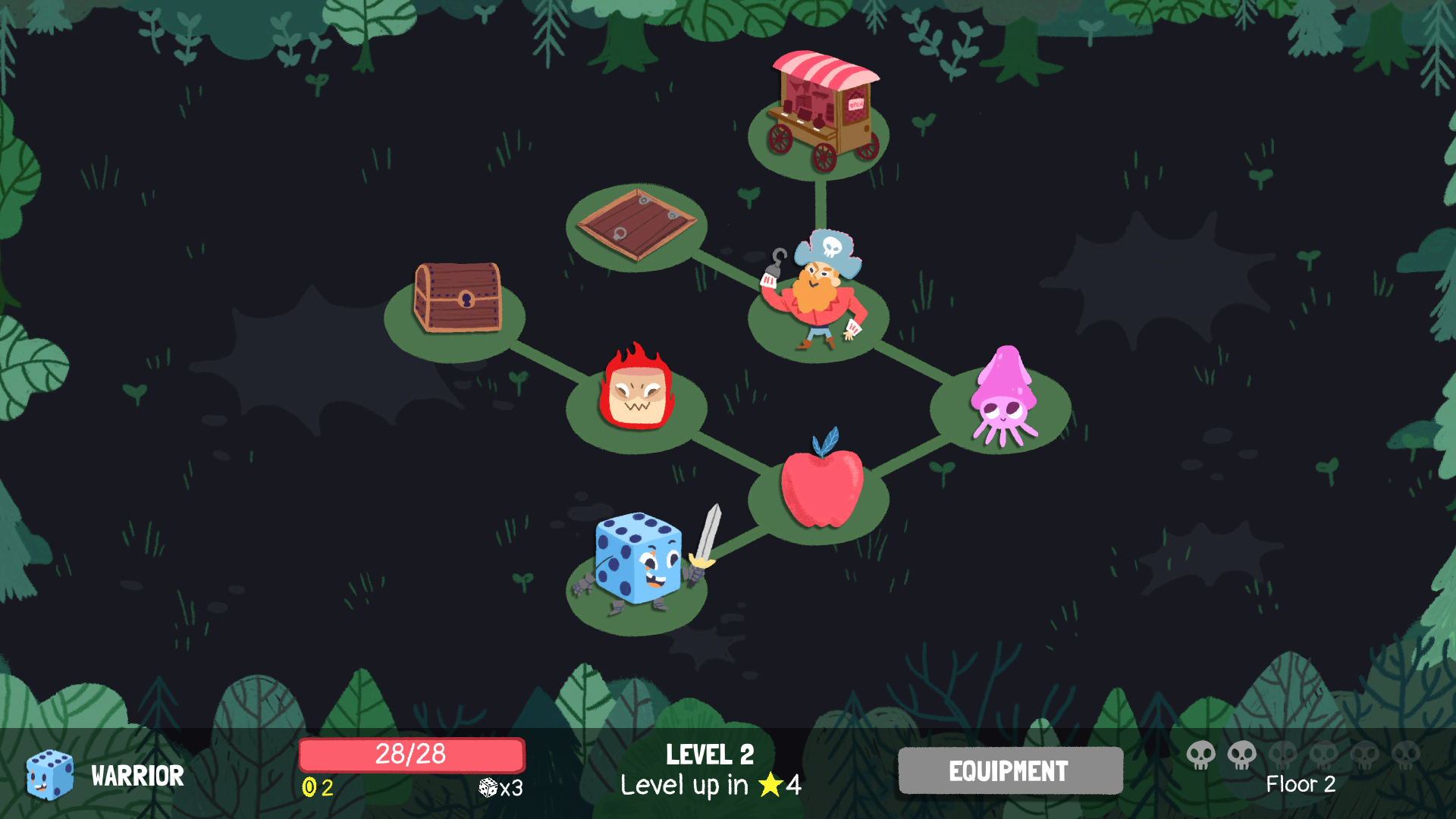 Screenshot of Dicey Dungeons