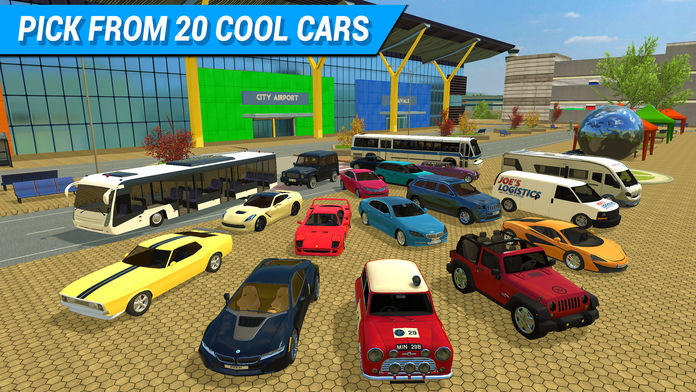 Multi Level 5 Airport Driver Game Screenshot