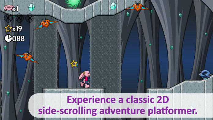 Pauli's Adventure Island: An Epic Bunny Platformer ゲームのスクリーンショット