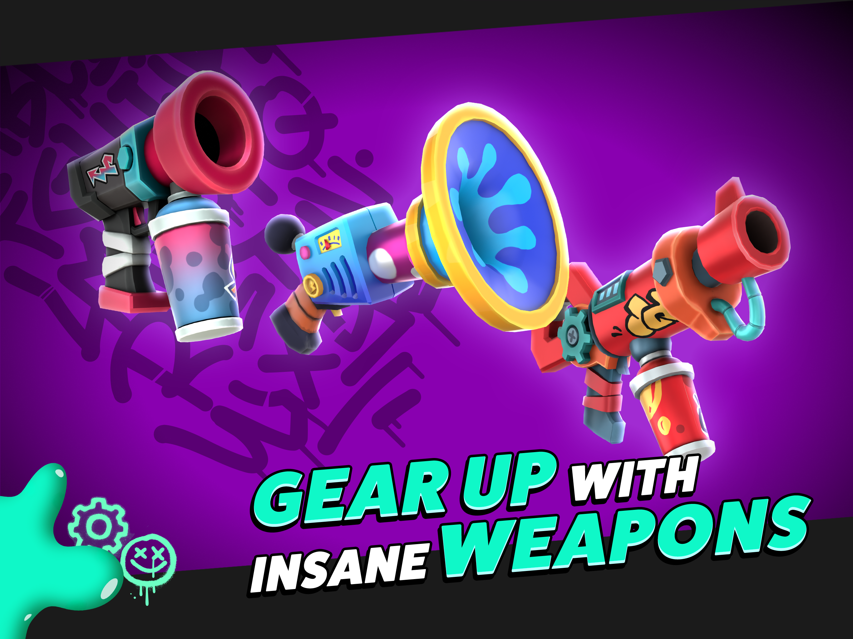 Captura de Tela do Jogo Paint Brawl : Color of War