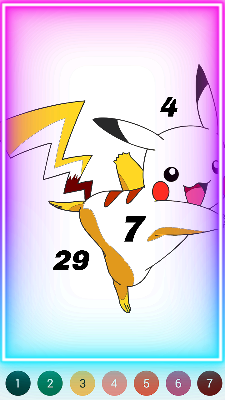 Jogos de colorir Pokepix por números versão móvel andróide iOS apk