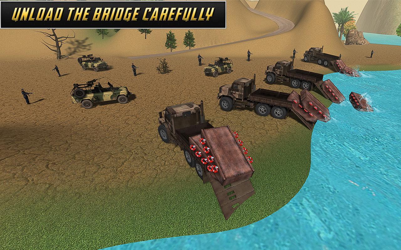 American Army Bridge Builder Game Screenshot