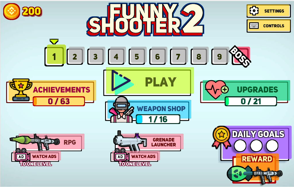 Cuplikan Layar Game Funny Shooter 2