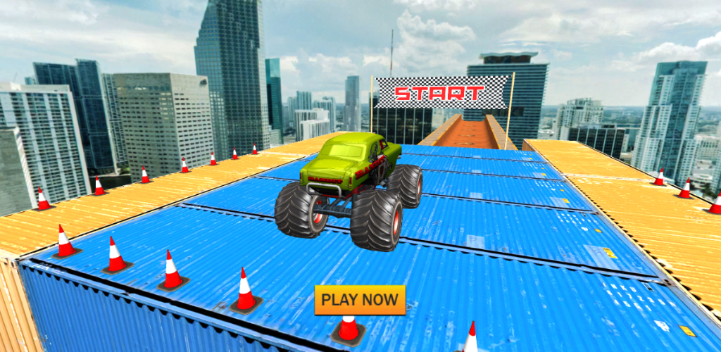 Sky Monster Ramp Stunts 게임 스크린샷