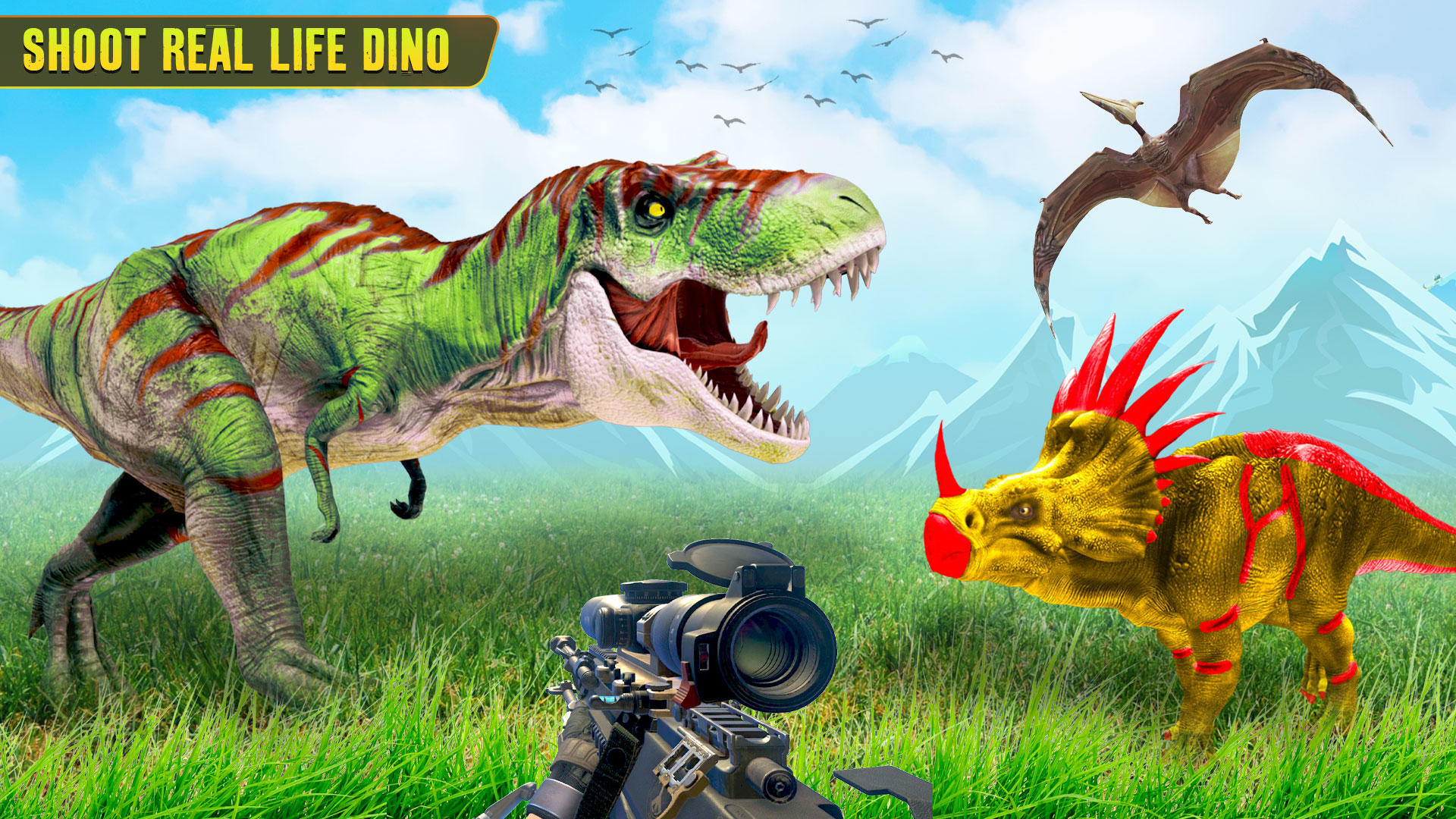 Screenshot 1 of जंगली डिनो बंदूक शिकार खेल एफपीएस 1.2