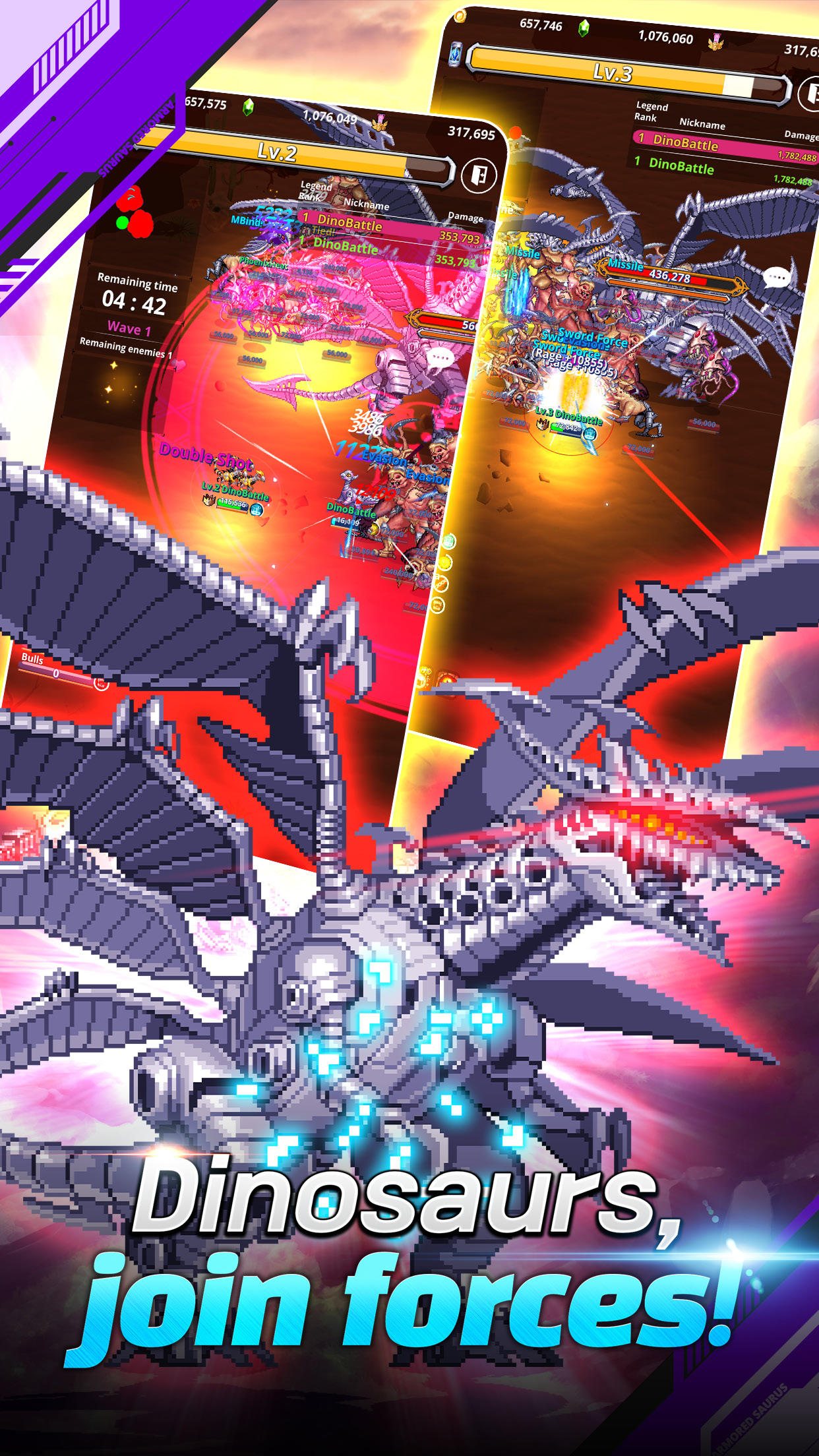 Dino Battle : Armored Saurus screenshot game