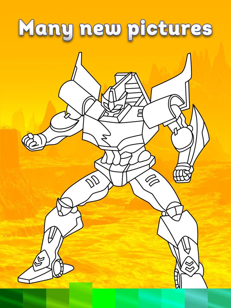Robots Coloring Pages with Animated Effects遊戲截圖