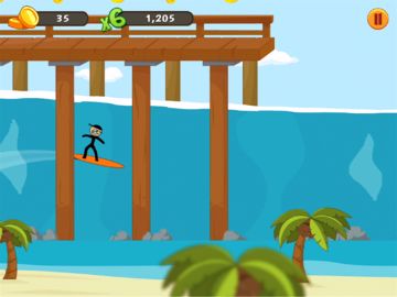 Stickman Surfer Game Screenshot