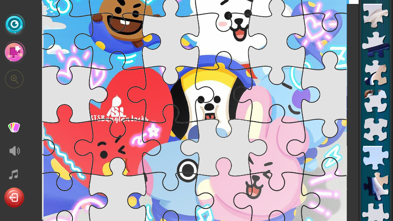 Cuplikan Layar Game BT21 JIGSAW BTS Game