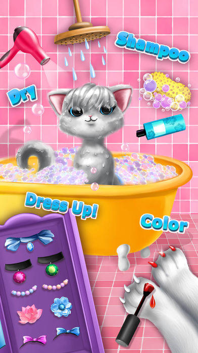 Sweet Baby Girl Cat Shelter – No Ads Game Screenshot