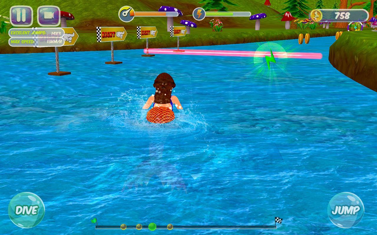 Fancy Mermaid Race Adventures Game Screenshot