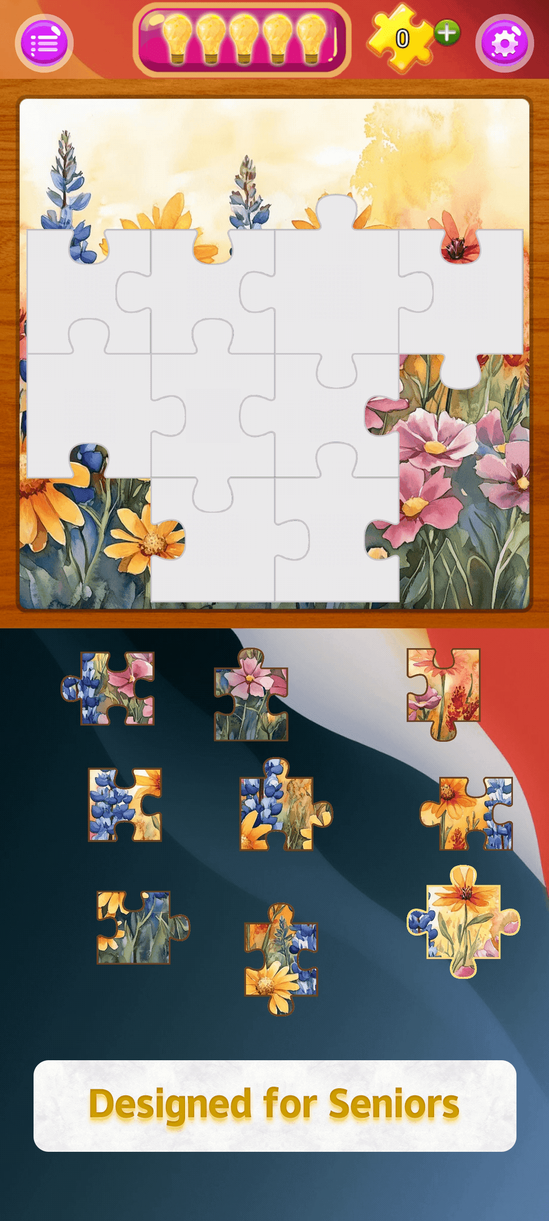 Puzzles Seniors Game Screenshot