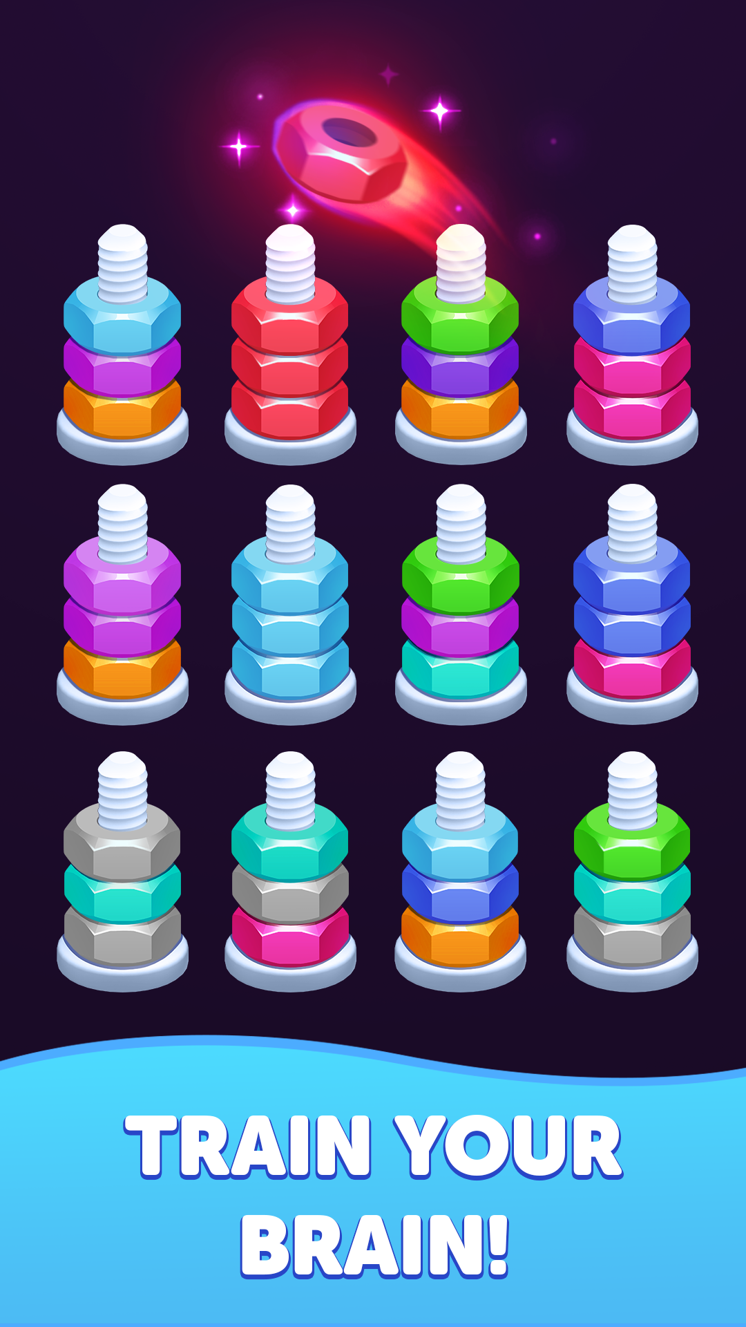 Nuts Sort - Color Bolt Game Screenshot