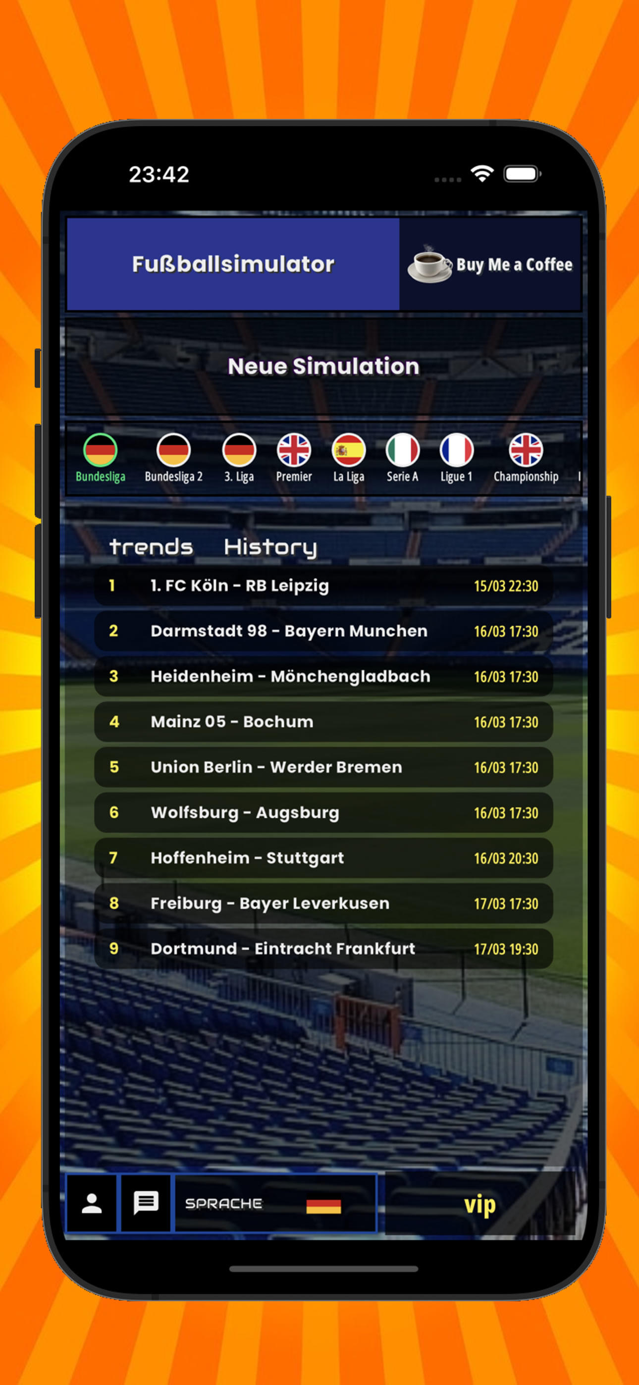 Screenshot 1 of Fußballsimulator 1.0.76