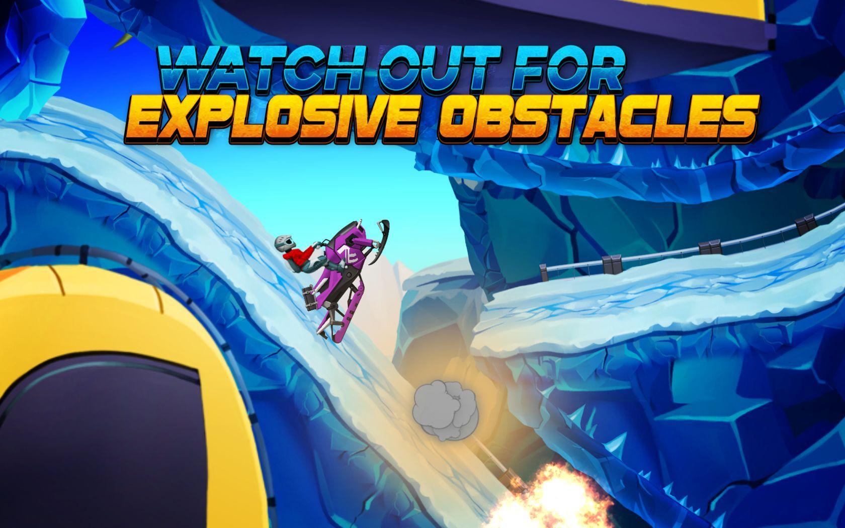 Screenshot of Winter Sports Game: Risky Road Snowmobile Race