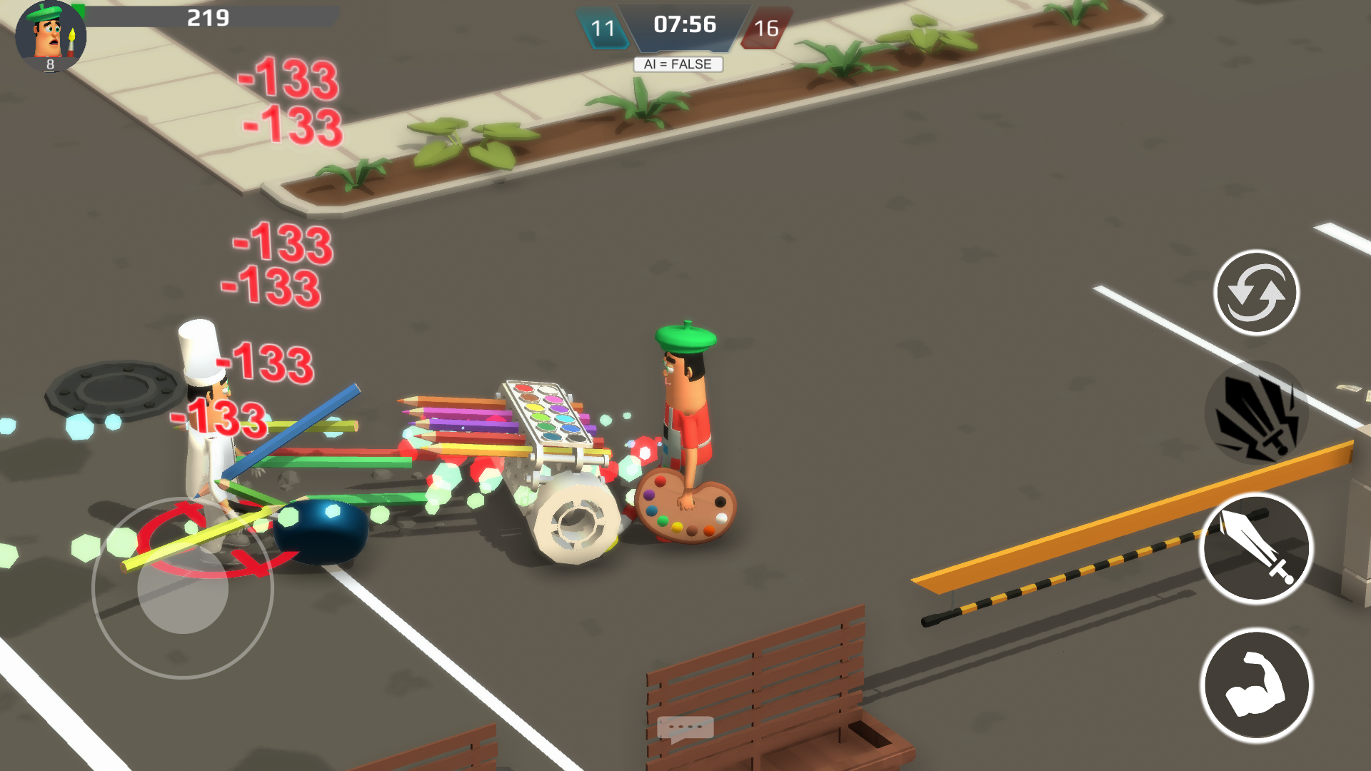 Screenshot of War job